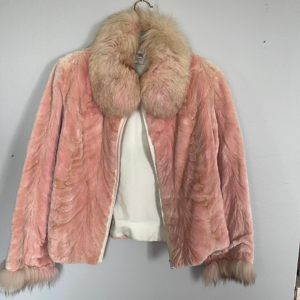 A beautiful pink mink jacket